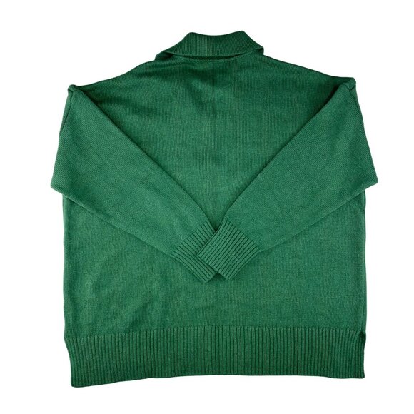 Darling Women Green 3/4 Length Sleeve Collared Knit Sweater Pullover Medium - Picture 3 of 13